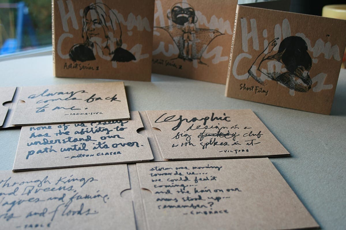 Letterpress Hillman Curtis DVD cases by Clo Mor Press