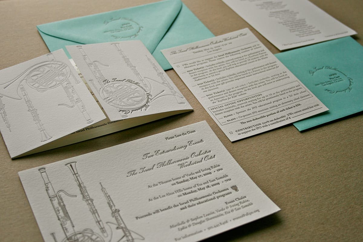 Letterpress Custom Invitation for AFIPO by Clo Mor Press