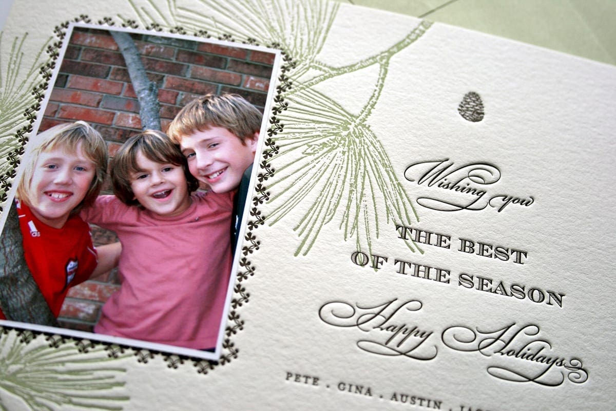 Letterpress Sierra Holiday Card by Clo Mor Press