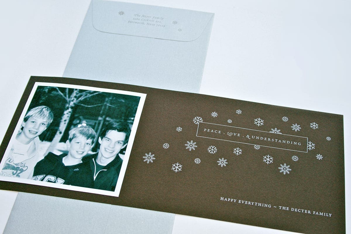 Letterpress Snowflake Holiday Card by Clo Mor Press